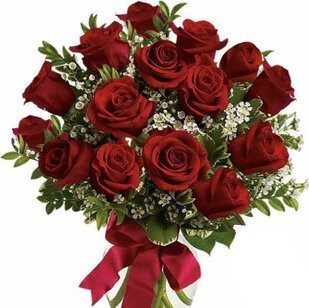 15 red roses with greenery | Flower Delivery Pyatigorsk